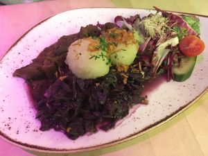 Vegan knödel at Max Pett in Munich