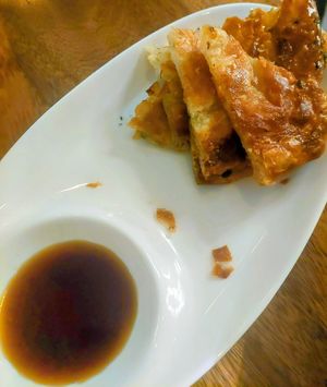 Fluffy scallion pancakes at DanDan Wayne in Wayne