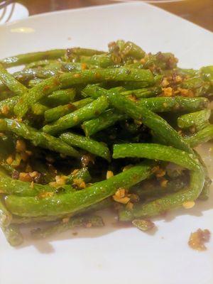 Yummy green beans at DanDan Wayne in Wayne