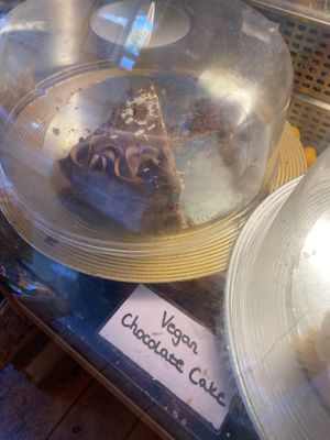 Vegan chocolate cake at Montpeliers in South East London