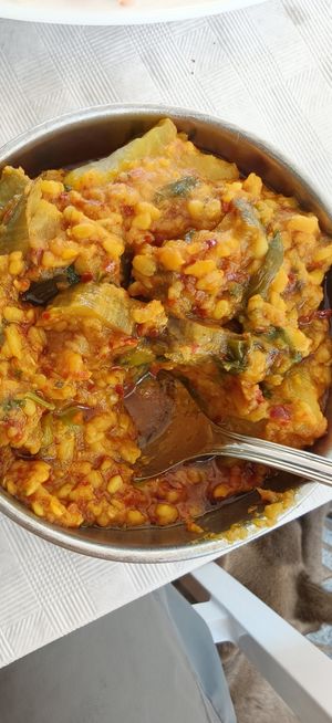 Vegetable Dansak at Taj Mahal Tandoori in Almunecar