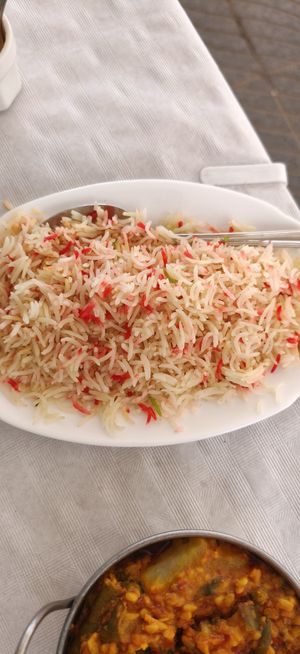 Pilau rice at Taj Mahal Tandoori in Almunecar