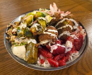 Vegan bowl at Yafo Kitchen - East Blvd in Charlotte