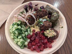 Falafel bowl at Yafo Kitchen - East Blvd in Charlotte
