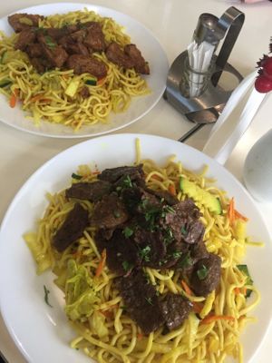 pasta with vegan meat at Loving Hut - Nowolipie in Warsaw