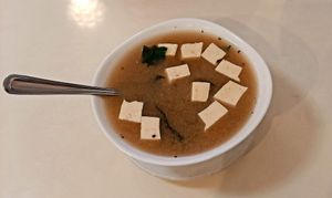 Miso soup at Loving Hut - Nowolipie in Warsaw