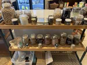 Bulk foods at Sirena Morena in Puerto Morelos