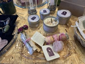 Crystals, Palo Santo, candles at Sirena Morena in Puerto Morelos