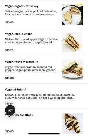 Vegan menu 2 at Wild Sage Coffee & Kitchen in Reading