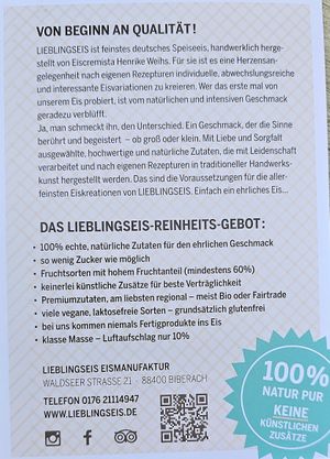  at Lieblingseis in Biberach