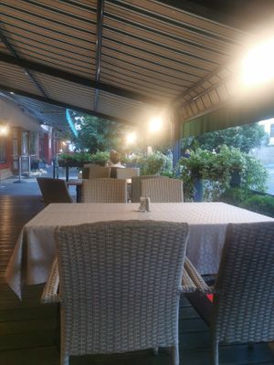 Terrace at Kapos Restaurant in Kaposvar