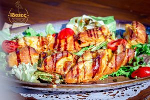 Vegan kaltsone!!! at Idees Art Cafe & Shop in Kastoria