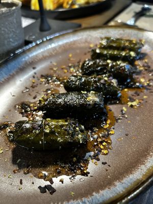 Vegan dolmadakia. Ask to serve without the yogurt sauce   at Idees Art Cafe & Shop in Kastoria
