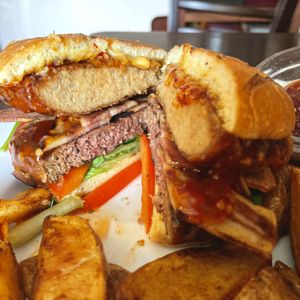 Ultimate burger 🤤 at The Queen Inn in Cwmbran