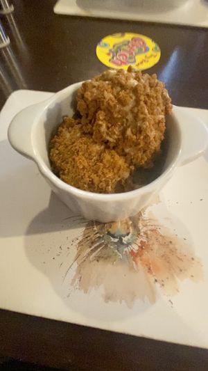 Biscoff coated ice cream balls  #Veganuary at The Queen Inn in Cwmbran