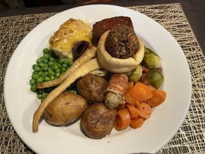 Steak Xmas dinner  at The Queen Inn in Cwmbran