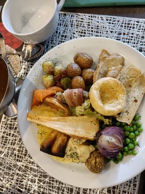 Turkey Sunday roast at The Queen Inn in Cwmbran