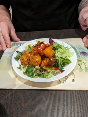 Korean cauliflower wings  #Veganuary at The Queen Inn in Cwmbran