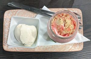 Strawberry cheesecake at The Queen Inn in Cwmbran