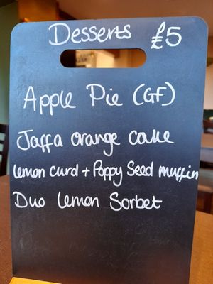 Desserts of the day at The Queen Inn in Cwmbran