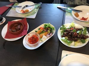 The chilli beef is amazing, so chewy & crispy! at The Queen Inn in Cwmbran