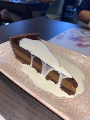 Trillionaire Tart with Cream   at The Queen Inn in Cwmbran