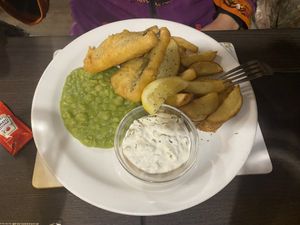 Tofish and chips  at The Queen Inn in Cwmbran