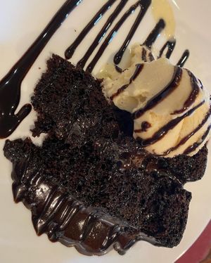 Chocolate fudge  at The Queen Inn in Cwmbran