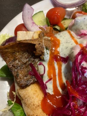 Close up of the Kebab at The Queen Inn in Cwmbran