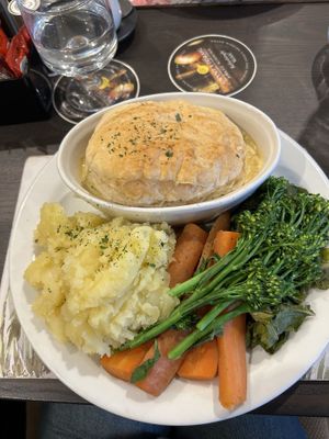 Chick*n and bac*n pie   at The Queen Inn in Cwmbran