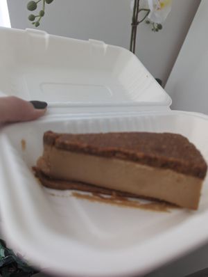 Caramel cheesecake at The Queen Inn in Cwmbran