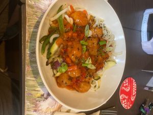 Sweet and sour Ch*cken balls at The Queen Inn in Cwmbran