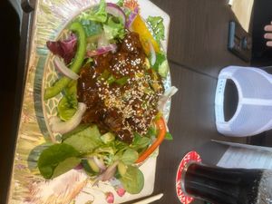 Crispy chilli b**f at The Queen Inn in Cwmbran