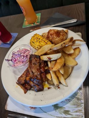 Ribs and chicken at The Queen Inn in Cwmbran