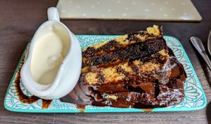 Jaffa Orange Cake & Cream at The Queen Inn in Cwmbran