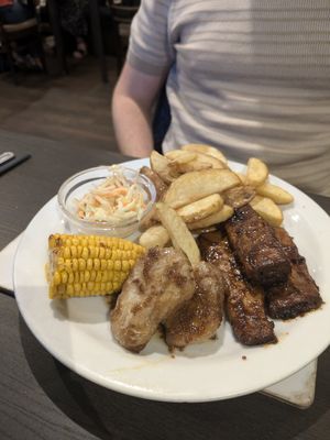Chicken and ribs at The Queen Inn in Cwmbran