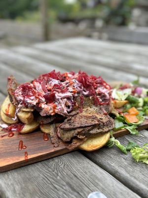 Loaded fries - lamb kebab   at The Queen Inn in Cwmbran
