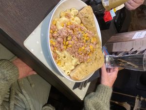 Mac n cheeze with t*na and sweetcorn  at The Queen Inn in Cwmbran