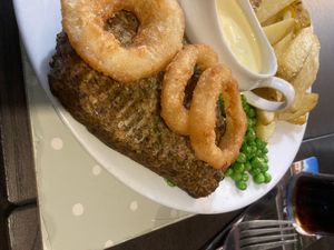 Mushroom ribeye steak at The Queen Inn in Cwmbran