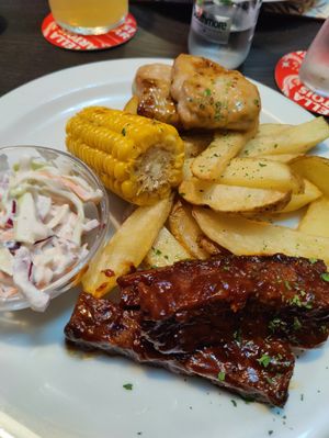 Chicken and Ribs at The Queen Inn in Cwmbran