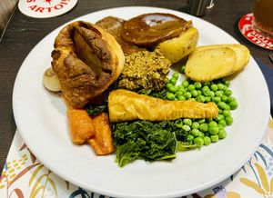 Sunday roast - seitan   at The Queen Inn in Cwmbran
