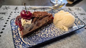 Black forest cheesecake at The Queen Inn in Cwmbran