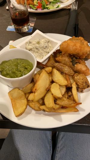 Tofish and chips   at The Queen Inn in Cwmbran
