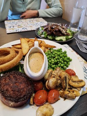 Juicy marbles steak meal at The Queen Inn in Cwmbran