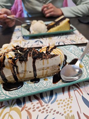 Banoffee cheesecake. at The Queen Inn in Cwmbran
