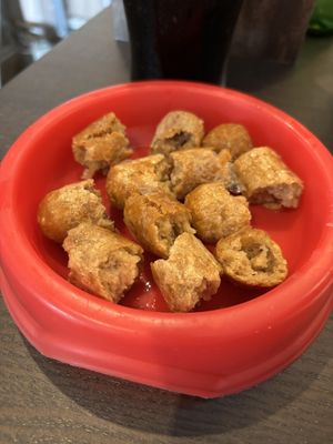 Sausage for the little pup   at The Queen Inn in Cwmbran