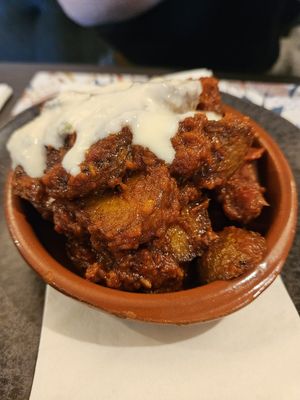 Patatas bravas at The Queen Inn in Cwmbran