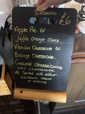 Dessert menu | July ‘25  at The Queen Inn in Cwmbran