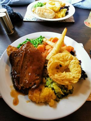 Roast lamb at The Queen Inn in Cwmbran