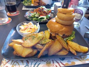 Asado burger at The Queen Inn in Cwmbran
